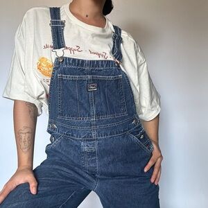 Vintage blue denim overalls